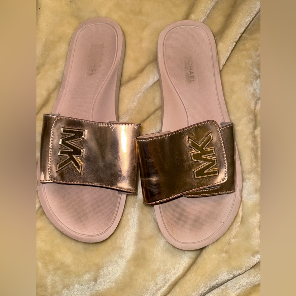 Michael Kors Blush Pink Slide Sandals